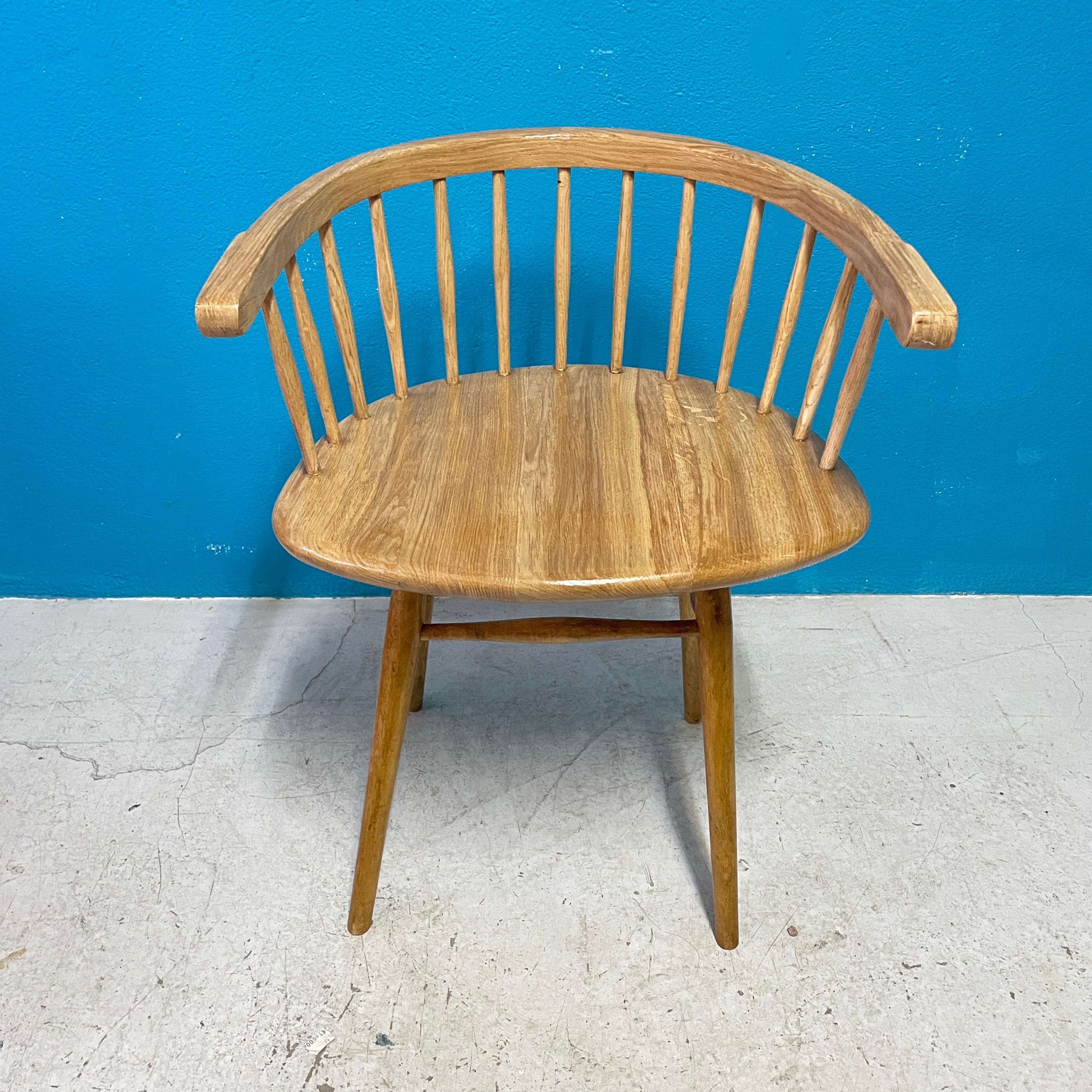 Mid-20th Century Handmade Unique Oakwood Chair