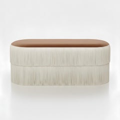 Handmade Velvet Fringes Bench by Munna Design Studio, Modern Style