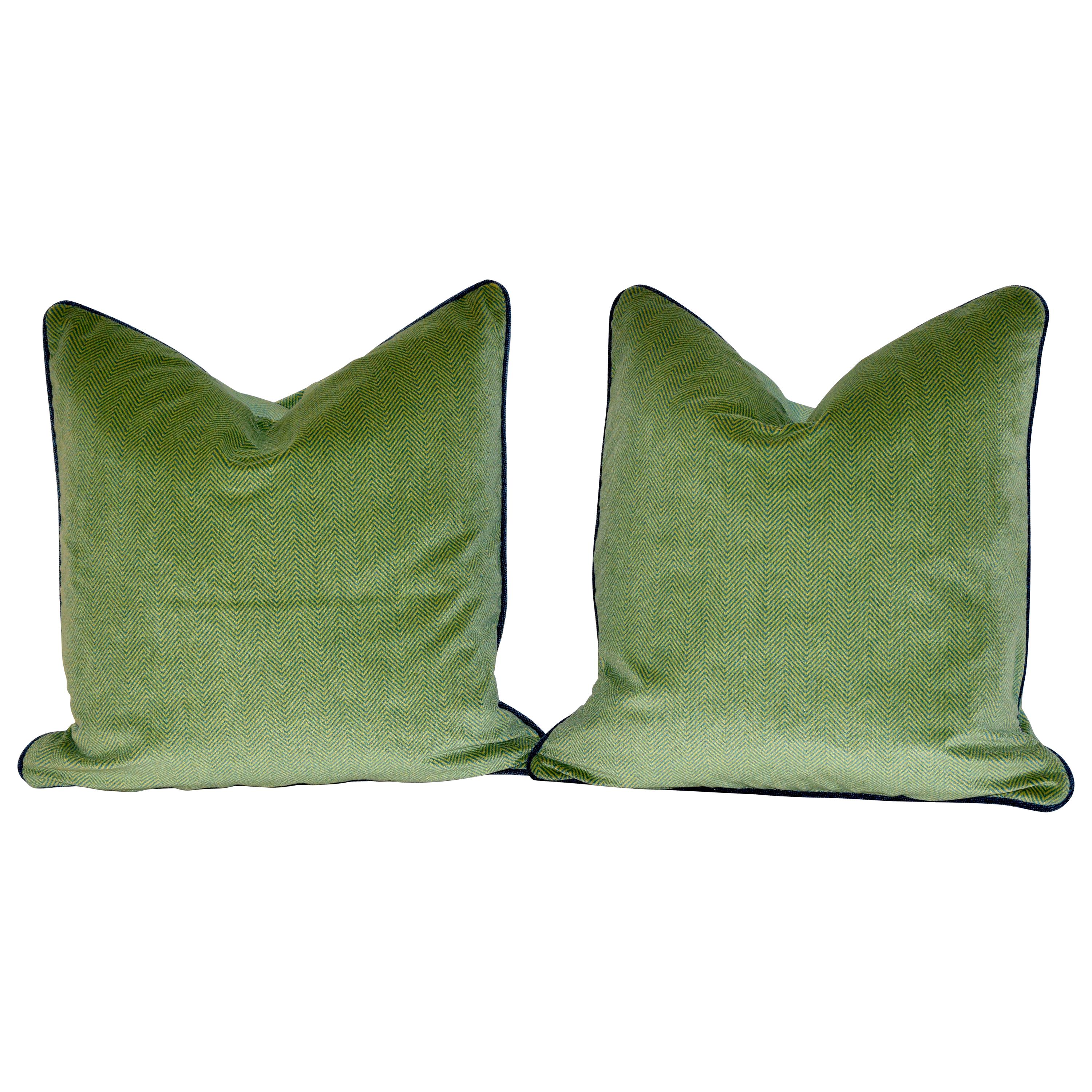 Handmade Velvet Herringbone Pillows