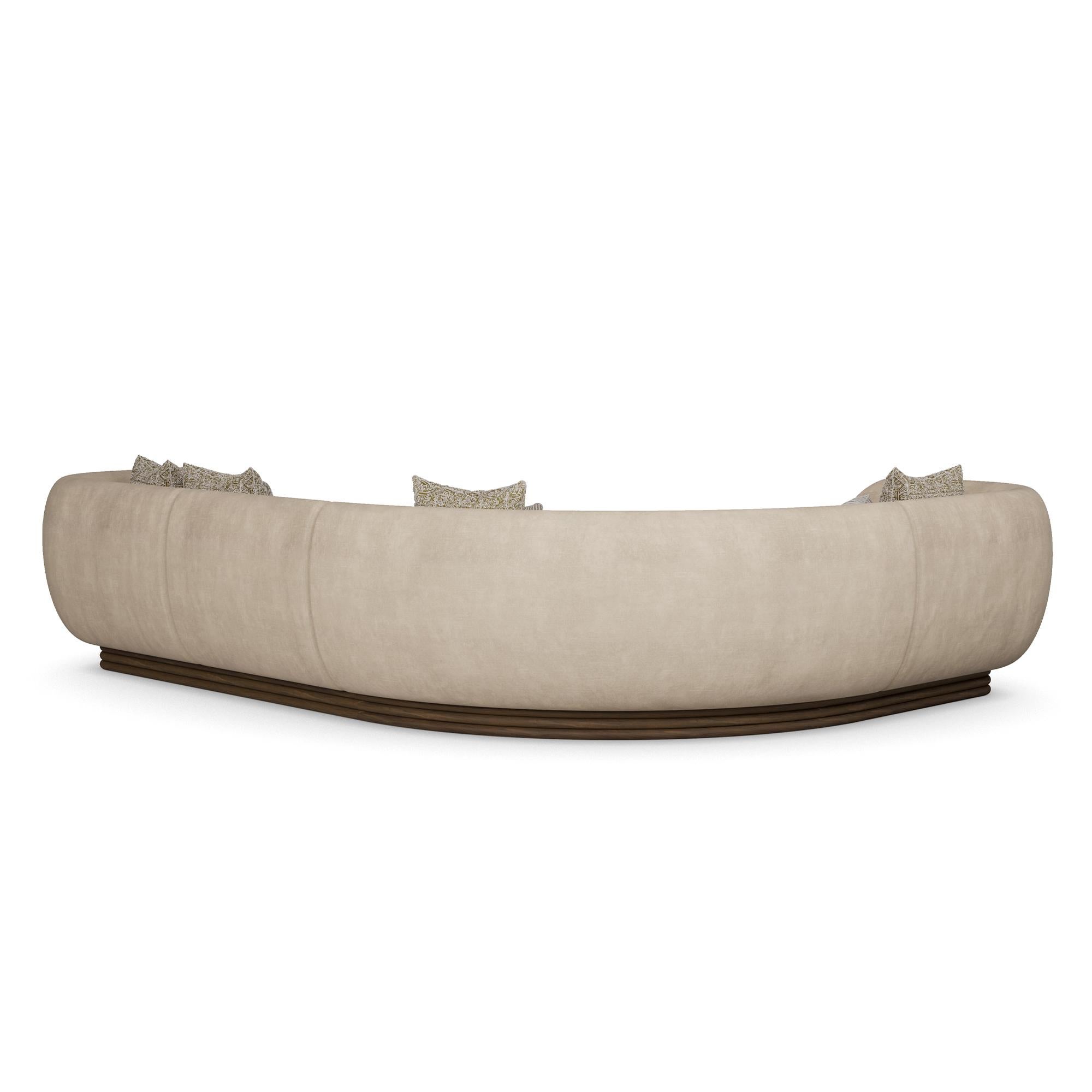 Organique Canapé sectionnel Vini fait main en bouclé avec design modulaire par Nolita Harbour en vente