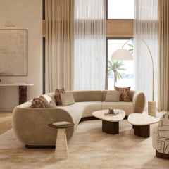 Sofá seccional Vini hecho a mano en Bouclé con diseño modular de Nolita Harbour