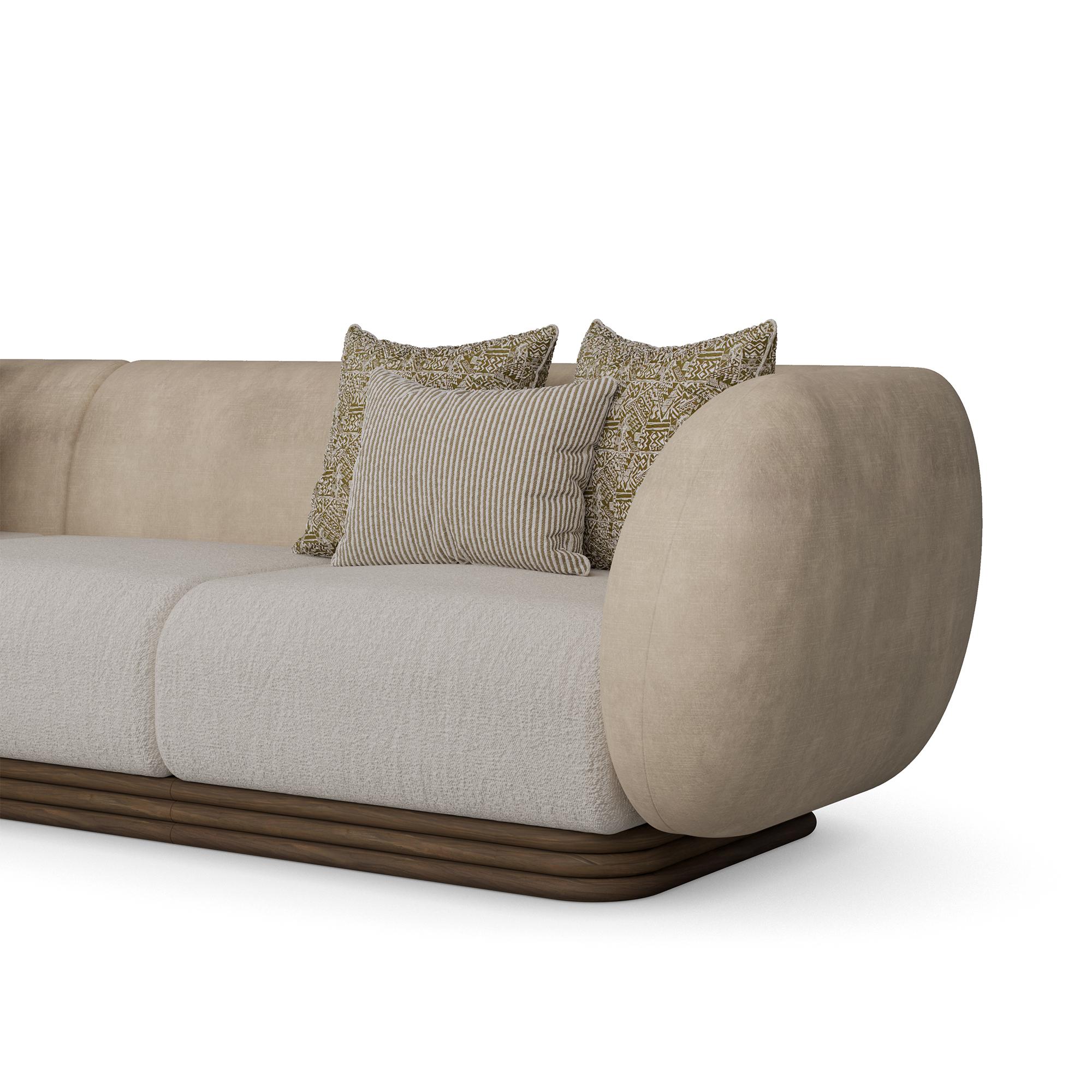 Fait main Canapé sectionnel Vini fait main en bouclé avec design modulaire par Nolita Harbour en vente