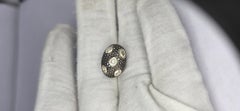 Perles d'intercalaire en argent 925, faites à la main, en forme de diamants polis, de taille ancienne.