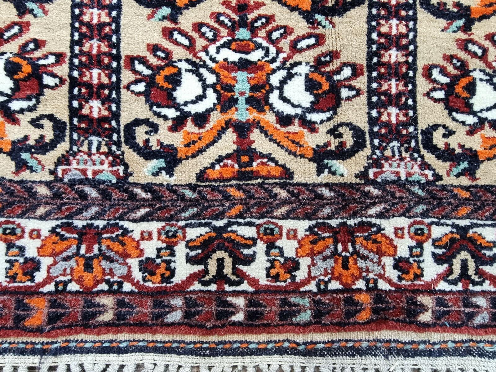 Handmade Vintage Afghan Baluch Prayer Rug 2.4' x 4.7', 1960s - 1D93 For Sale 2