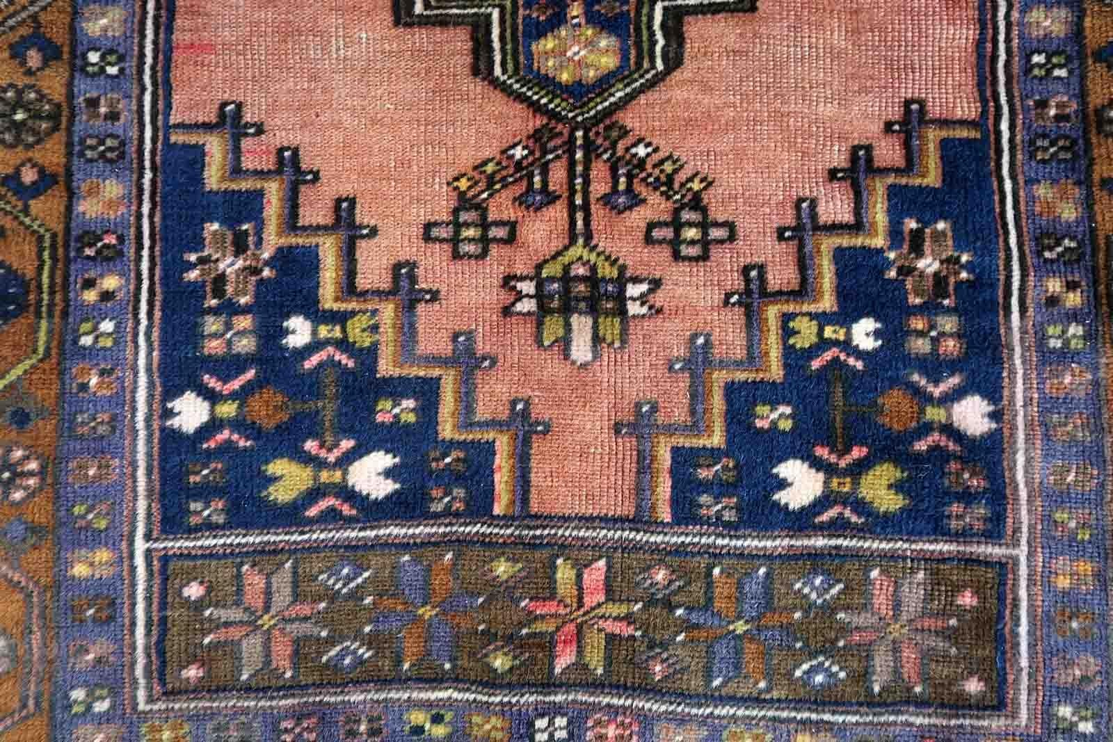 Wool Handmade Vintage Afghan Baluch Rug, 1940s, 1C926 For Sale