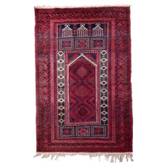 Handmade Vintage Afghan Baluch Rug, 1940s, 1C929