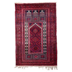 Tapis baluch afghan vintage fait à la main, années 1940, 1C929