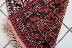 Handmade Vintage Afghan Baluch Rug, 1950s, 1C1044