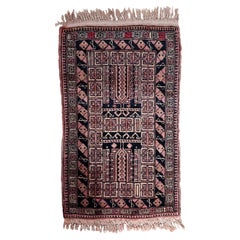 Handmade Retro Afghan Baluch Rug, 1950s, 1C1044