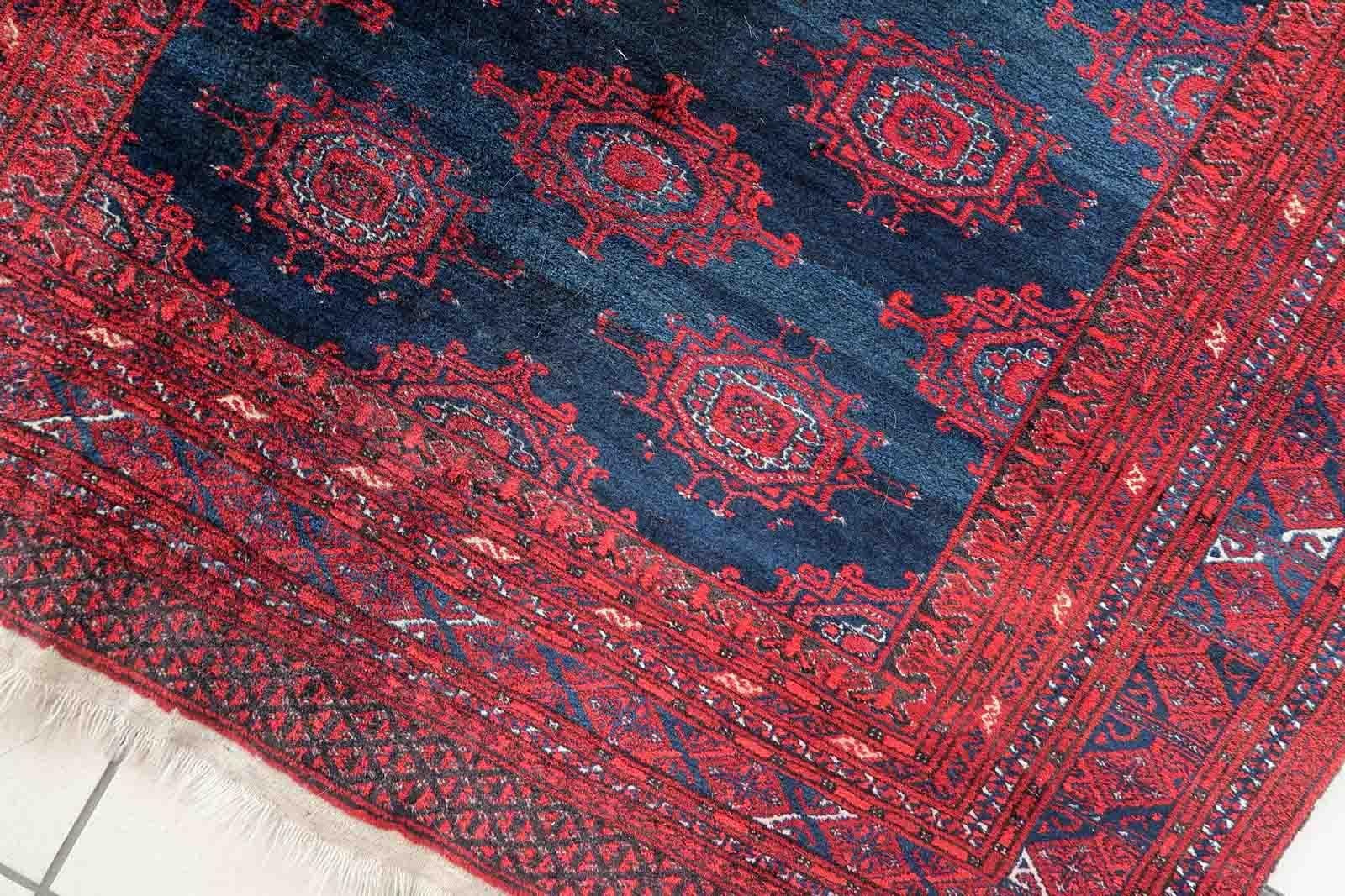Mid-20th Century Handmade Vintage Afghan Baluch Rug, 1950s, 1C1060 For Sale