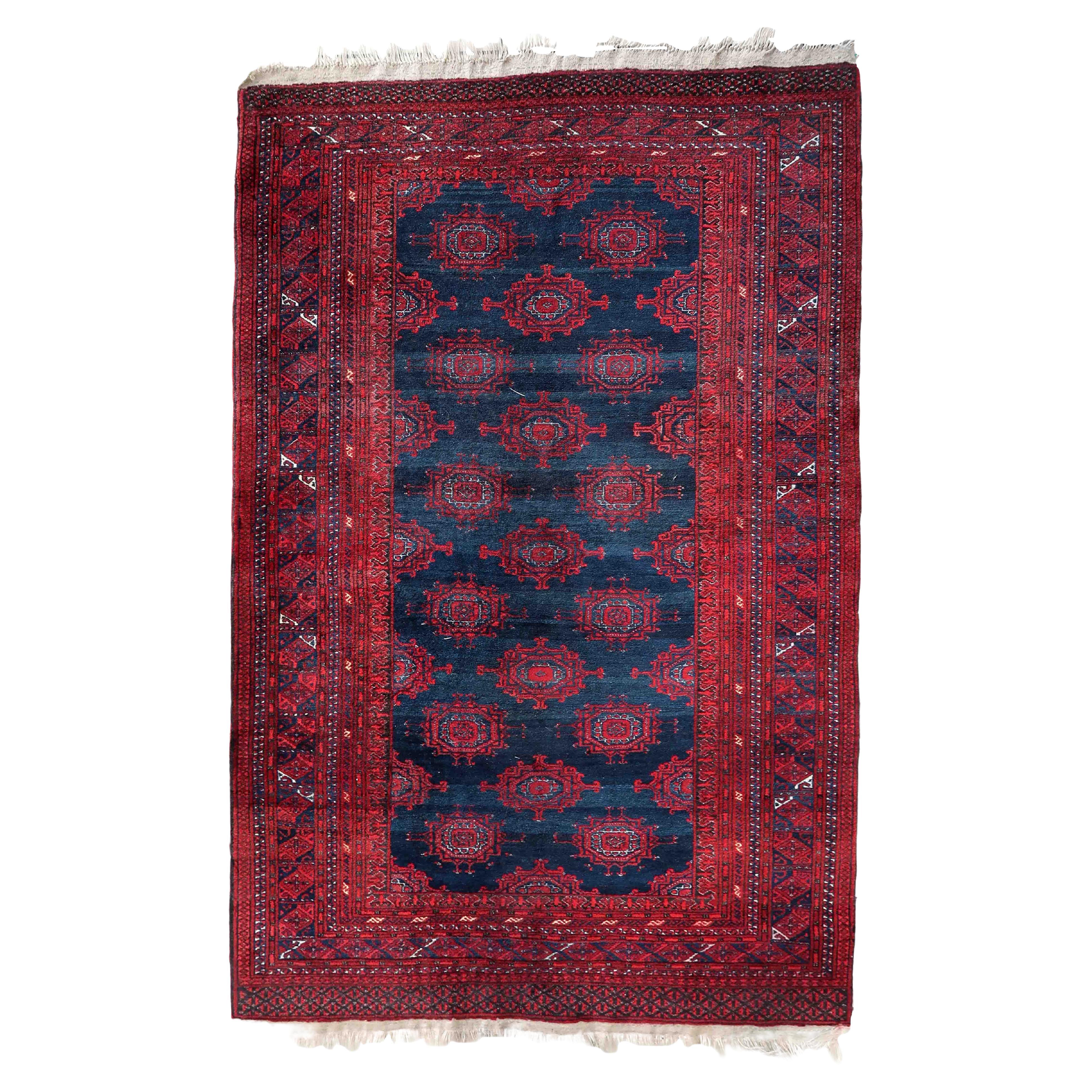 Handmade Vintage Afghan Baluch Rug, 1950s, 1C1060 For Sale