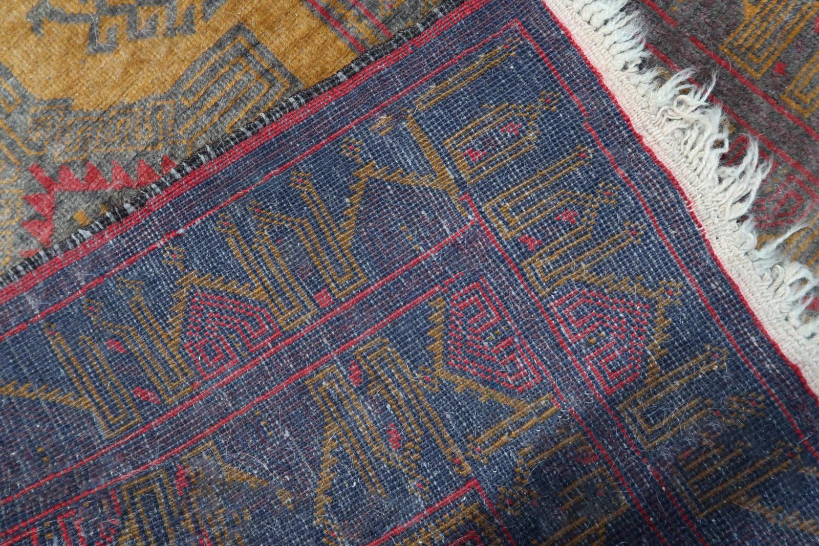 Handgefertigter afghanischer Belutsch-Teppich aus den 1950er Jahren, 1C1069 im Angebot 3