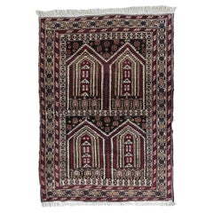 Handmade Retro Afghan Baluch Rug, 1970s, 1C863