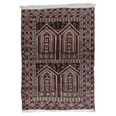 Tapis baluch afghan vintage fait à la main, années 1970, 1C863