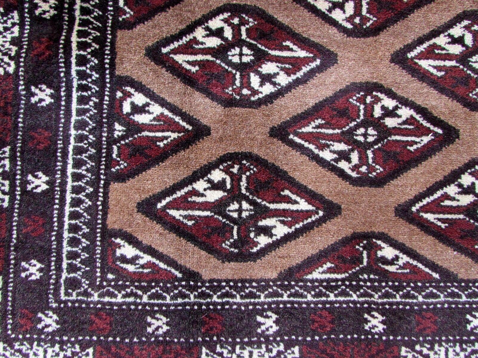 Hand-Knotted Handmade Vintage Afghan Baluch Rug, 1970s, 1Q0002