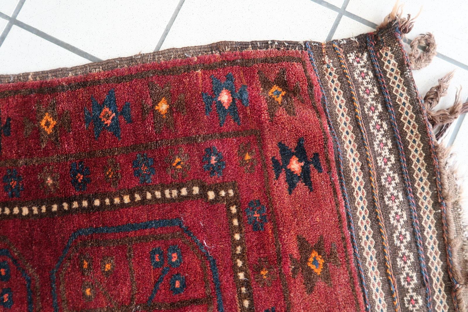 Tappeto afgano d'epoca Baluch fatto a mano 2' x 3,5' 1950 - 1С1169 in vendita 1