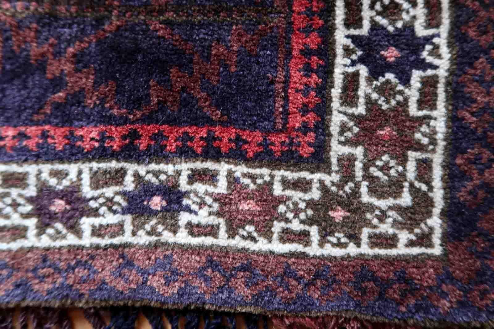 Handmade Vintage Afghan Baluch Salt Bag, 1940s, 1C951 For Sale 1