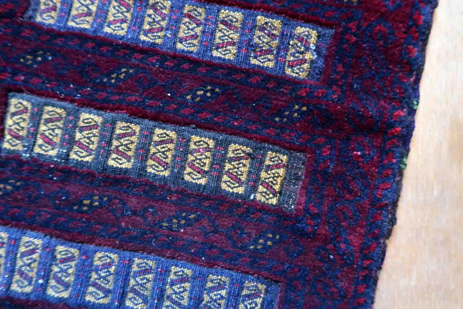 Wool Handmade Vintage Afghan Baluch Salt Bag, 1970s, 1C949 For Sale