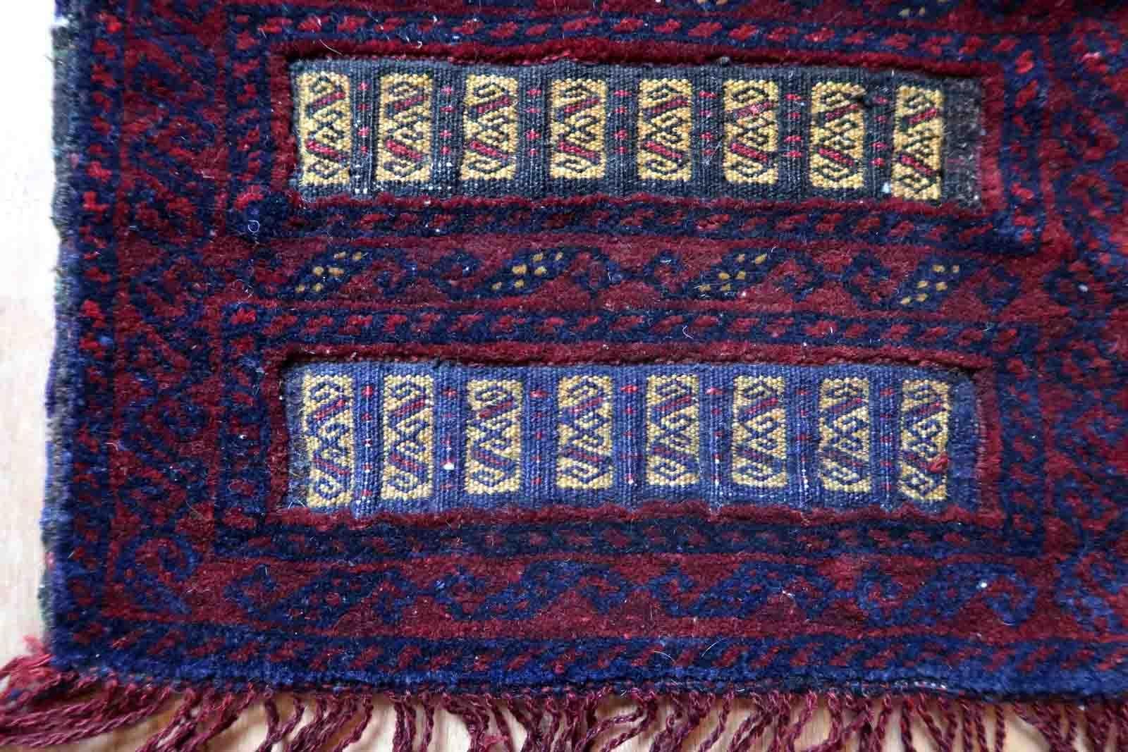 Handmade Vintage Afghan Baluch Salt Bag, 1970s, 1C949 For Sale 1