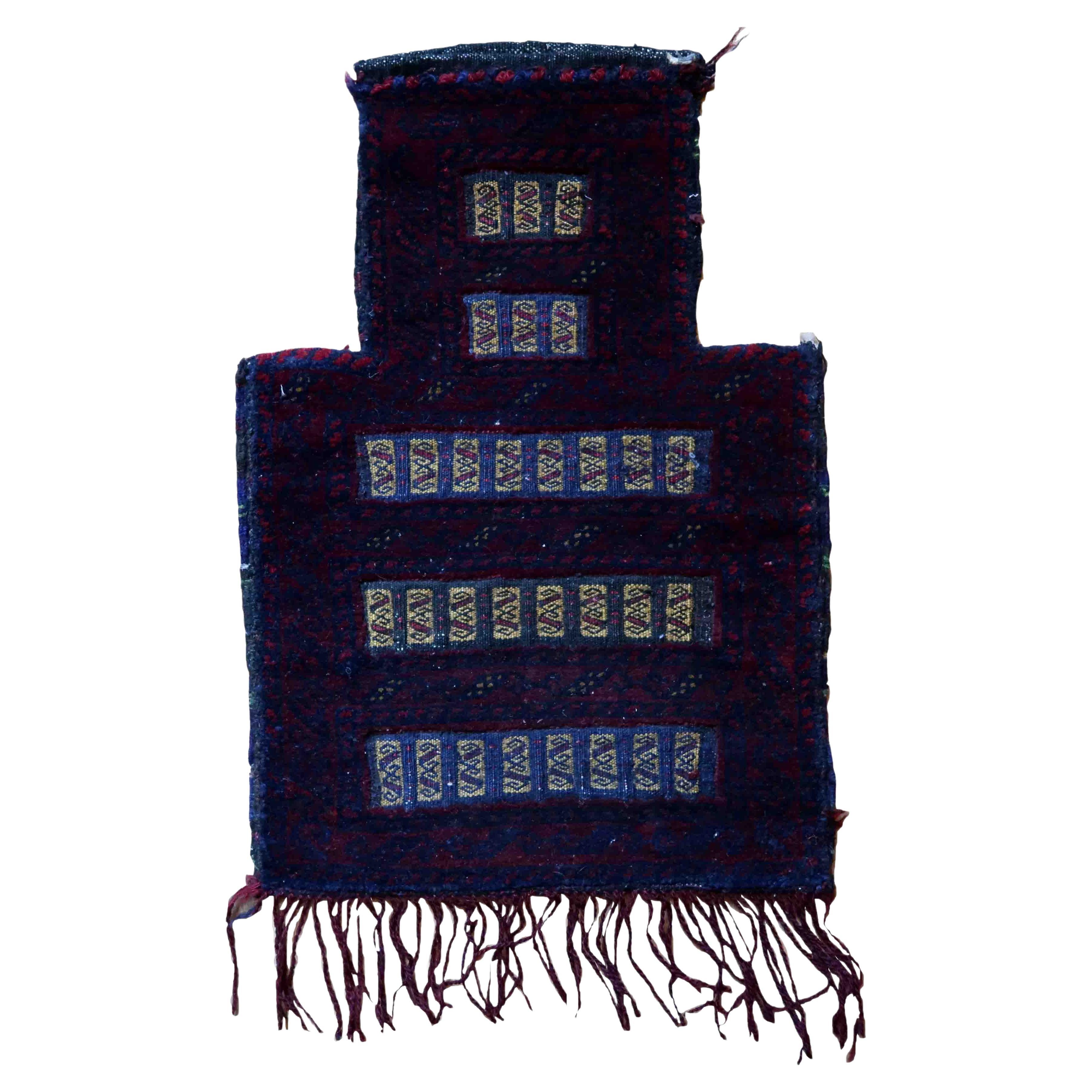 Handmade Vintage Afghan Baluch Salt Bag, 1970s, 1C949 For Sale