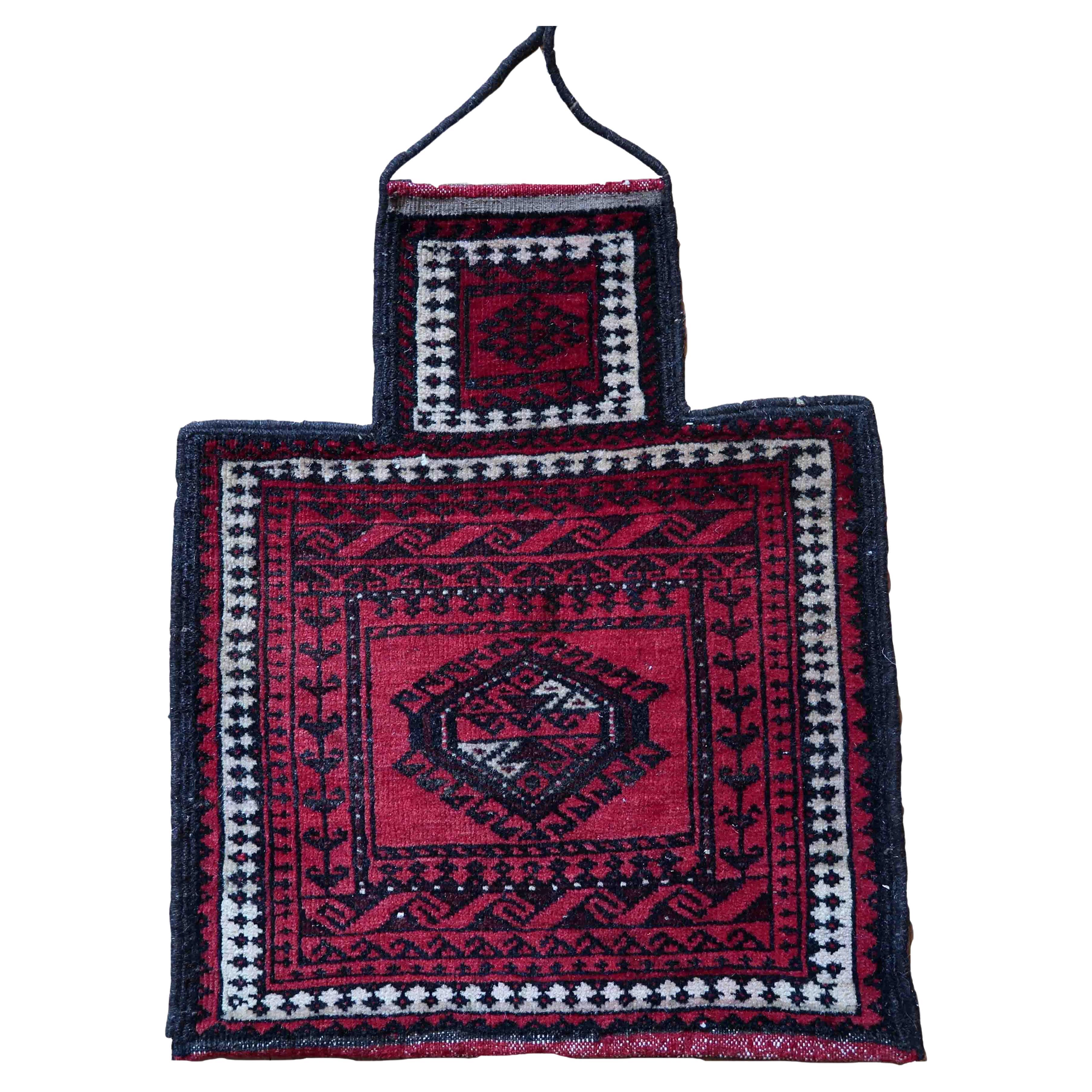 Handmade Vintage Afghan Baluch Salt Bag, 1970s, 1C950 For Sale