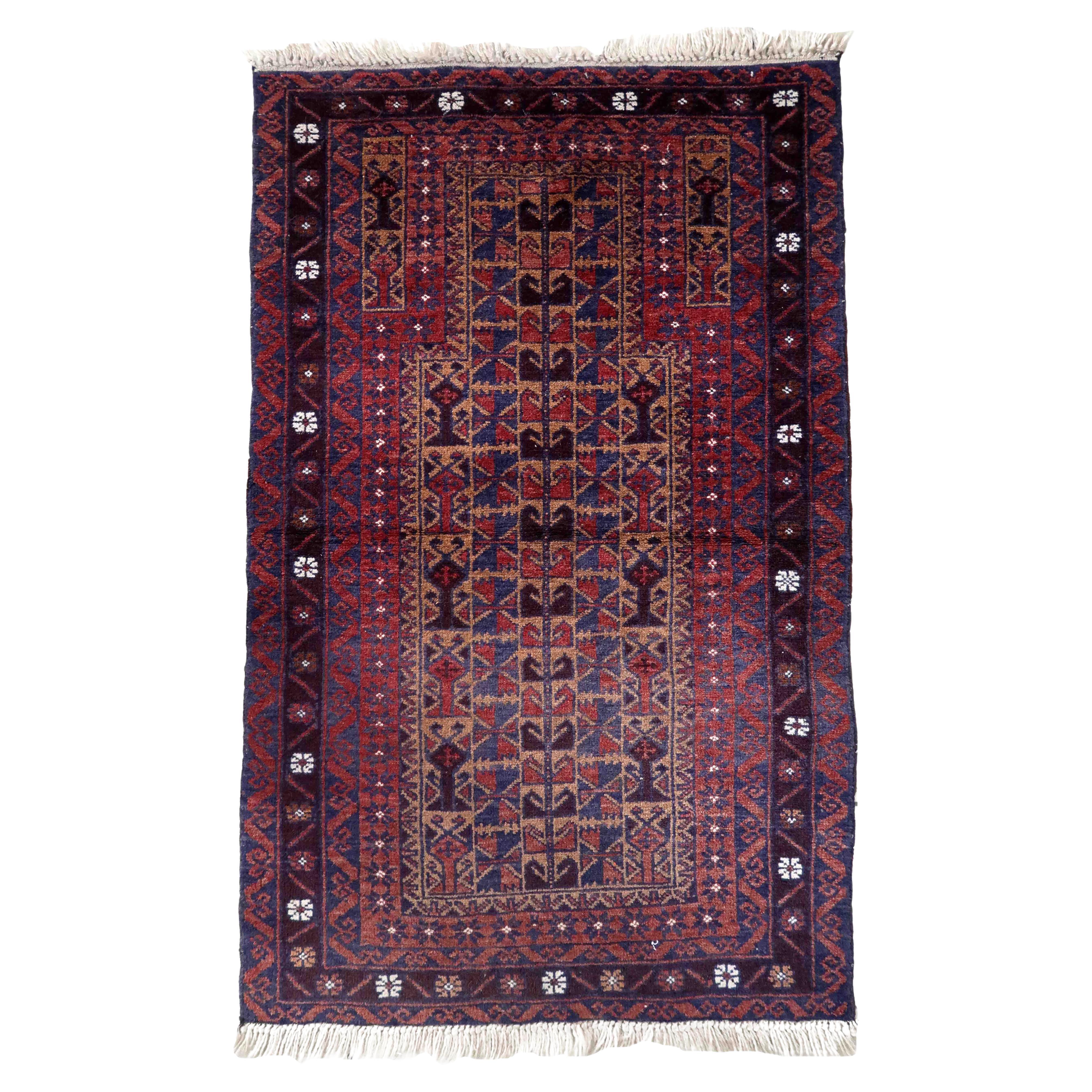 Handgefertigter Vintage-Teppich im afghanischen Baluch-Stil, 1970er Jahre, 1C1059