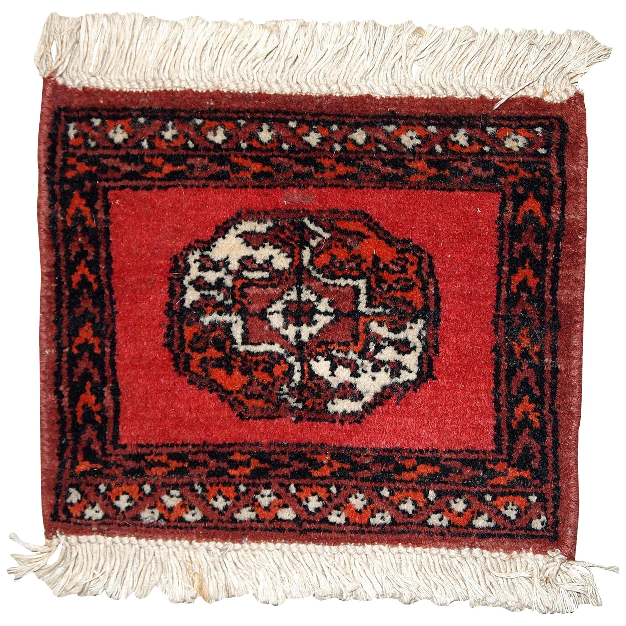 Handmade Vintage Afghan Ersari Mat, 1970s, 1C633