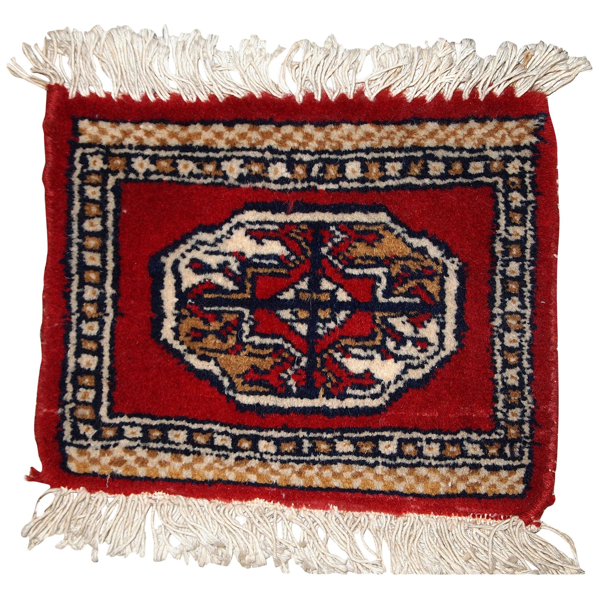 Handmade Vintage Afghan Ersari Mat, 1970s, 1C634