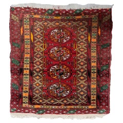 Handmade Vintage Afghan Ersari Mat Rug 1960s, 1C1070