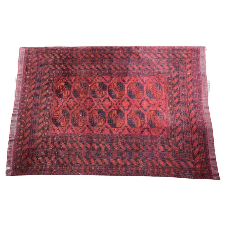 Handmade Vintage Afghan Ersari Rug, 1940s, 1G215 For Sale at 1stDibs