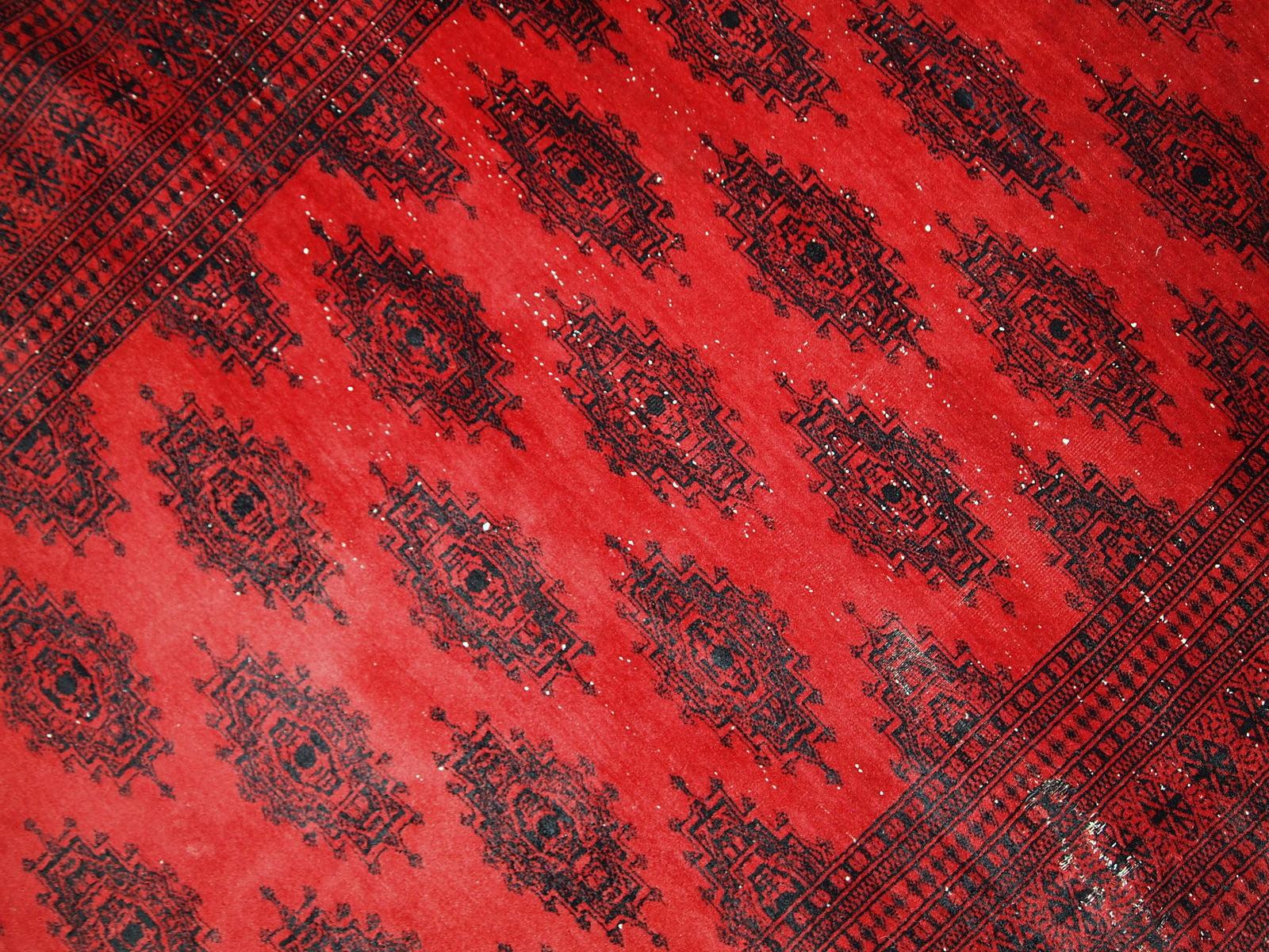 Tappeto Ersari afghano vintage fatto a mano, anni '70, 1C655 in vendita 1