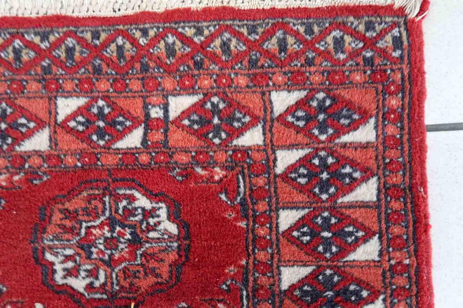 Handmade Vintage Afghan Ersari Rug, 1970s, 1C845 For Sale 4