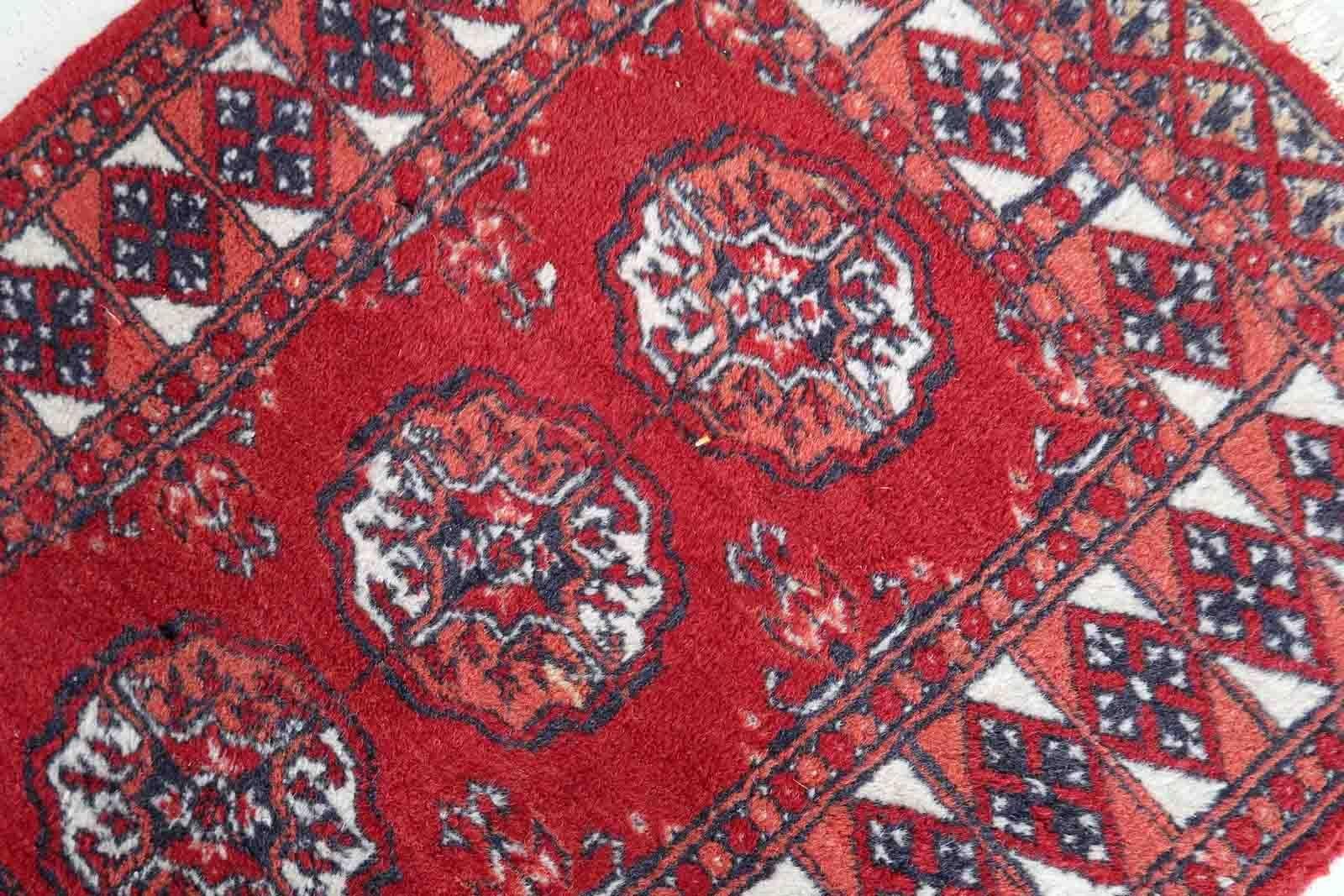 Handmade Vintage Afghan Ersari Rug, 1970s, 1C845 For Sale 2