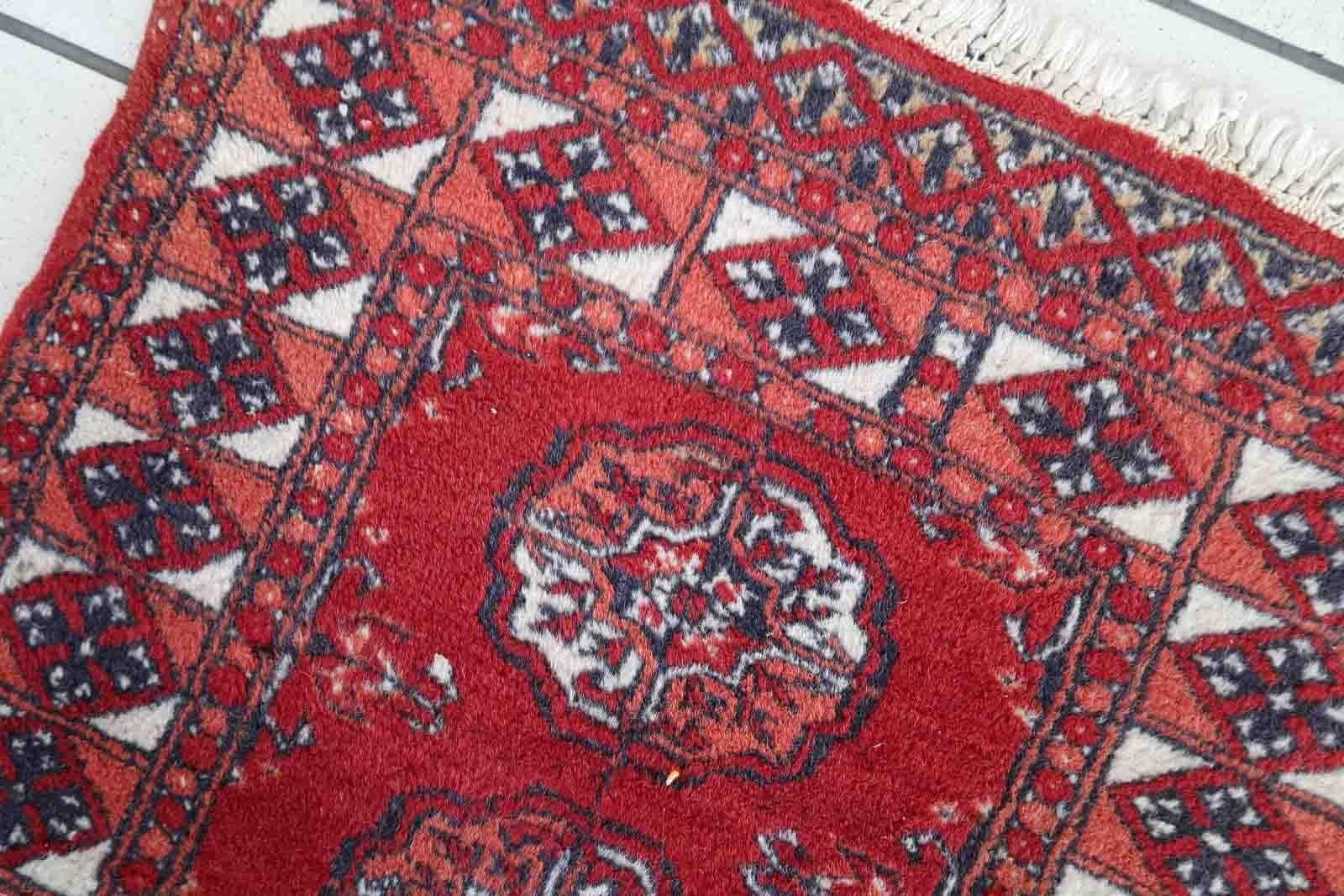 Handmade Vintage Afghan Ersari Rug, 1970s, 1C845 For Sale 3