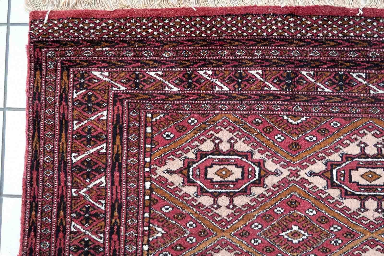 Handmade Vintage Afghan Ersari Rug, 1970s, 1C846 For Sale 4