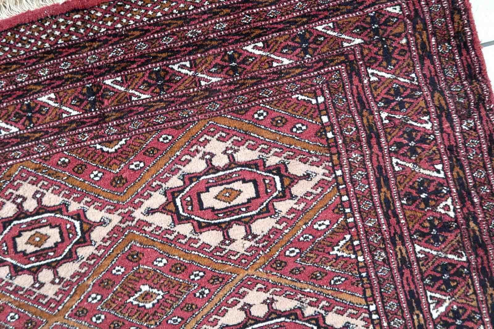 Handmade Vintage Afghan Ersari Rug, 1970s, 1C846 For Sale 5