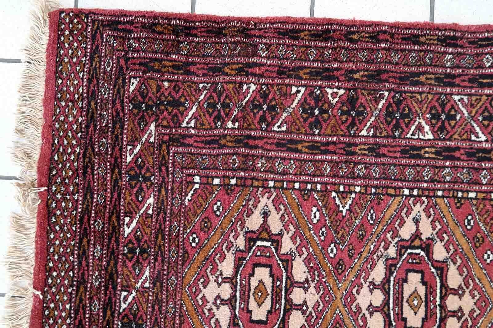 Handmade Vintage Afghan Ersari Rug, 1970s, 1C846 For Sale 6