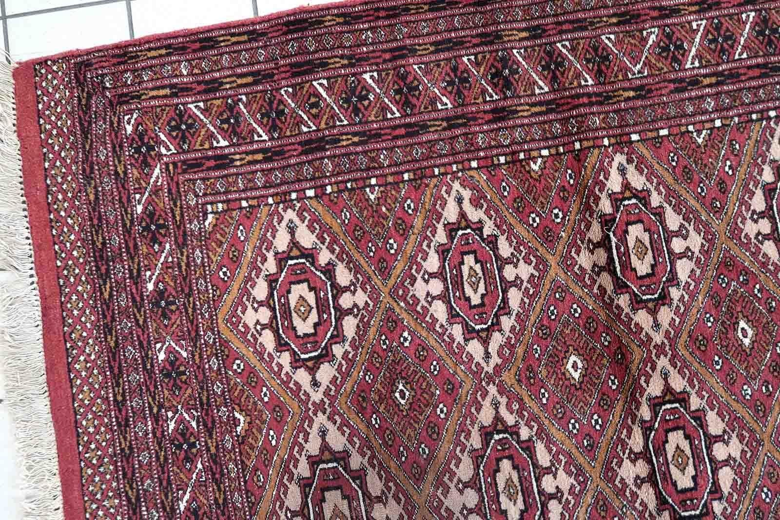Late 20th Century Handmade Vintage Afghan Ersari Rug, 1970s, 1C846 For Sale