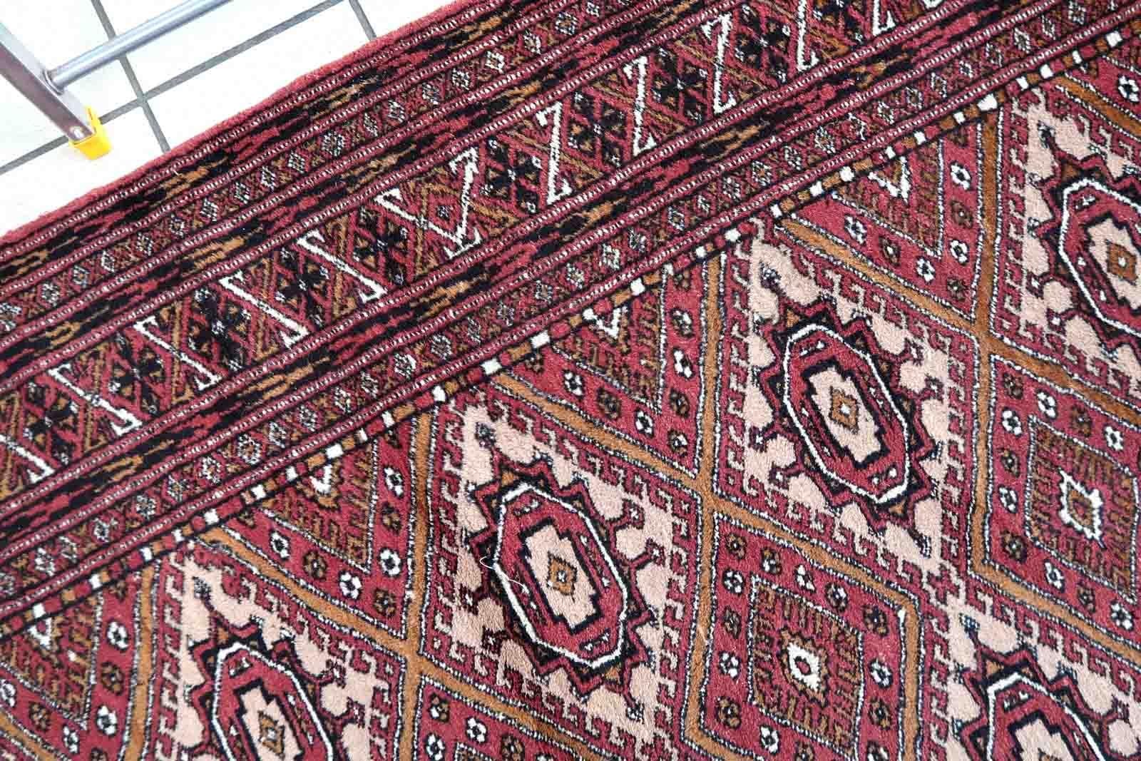 Handmade Vintage Afghan Ersari Rug, 1970s, 1C846 For Sale 1