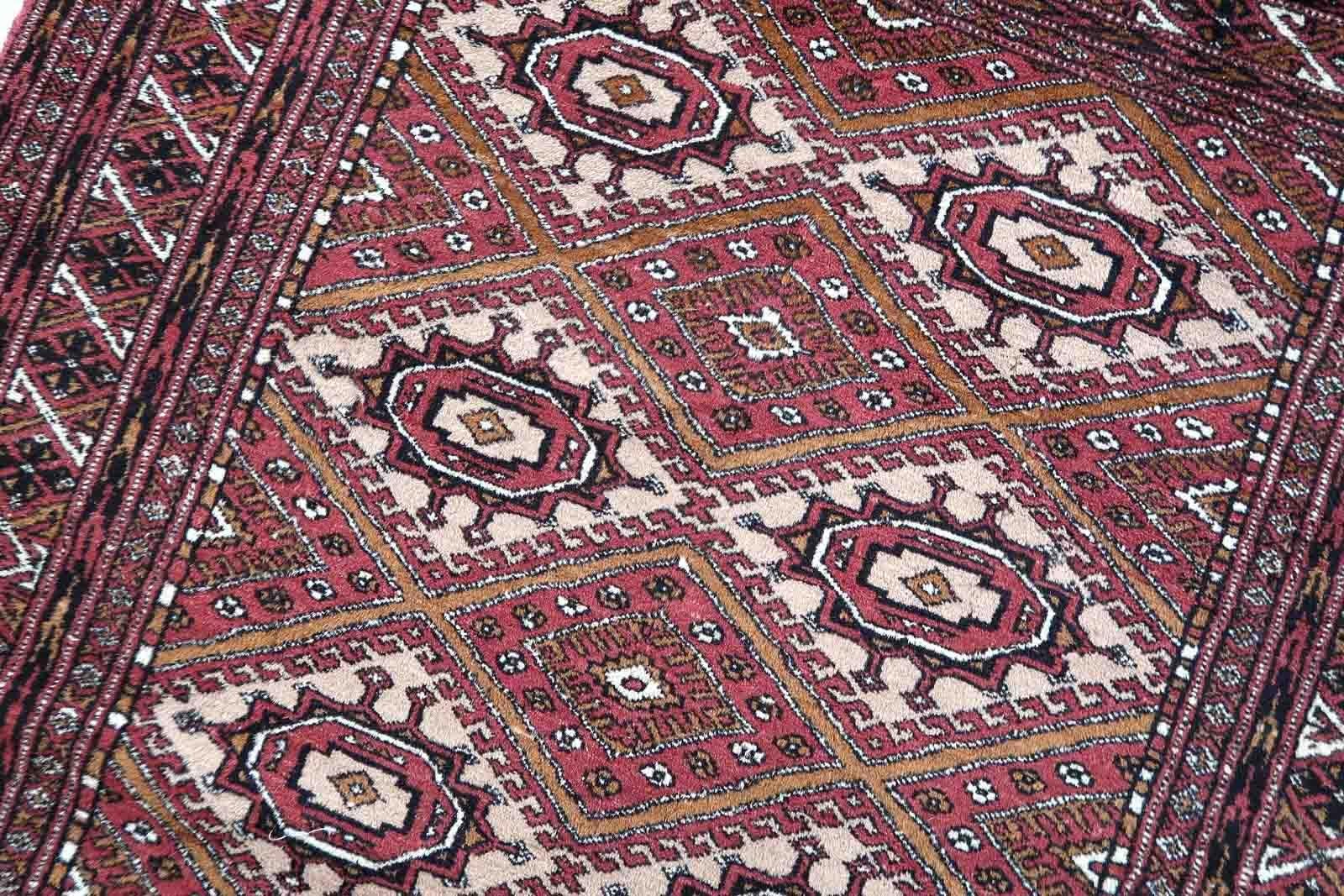 Handmade Vintage Afghan Ersari Rug, 1970s, 1C846 For Sale 2