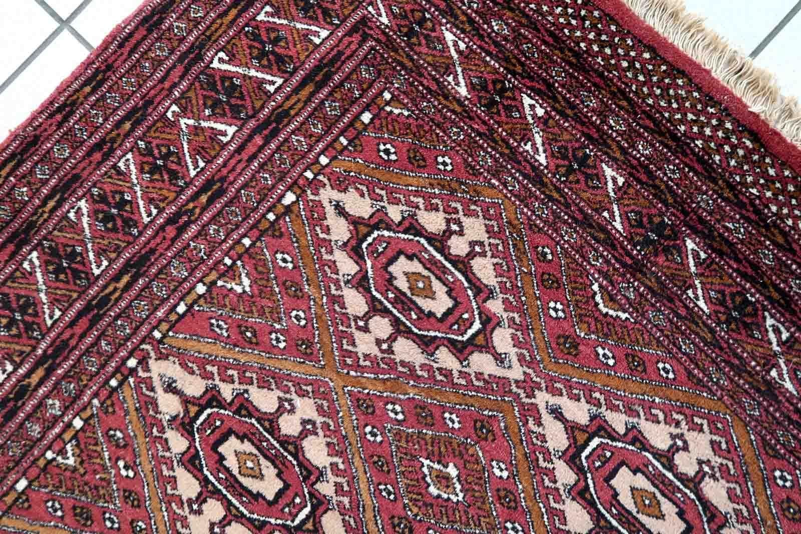Handmade Vintage Afghan Ersari Rug, 1970s, 1C846 For Sale 3