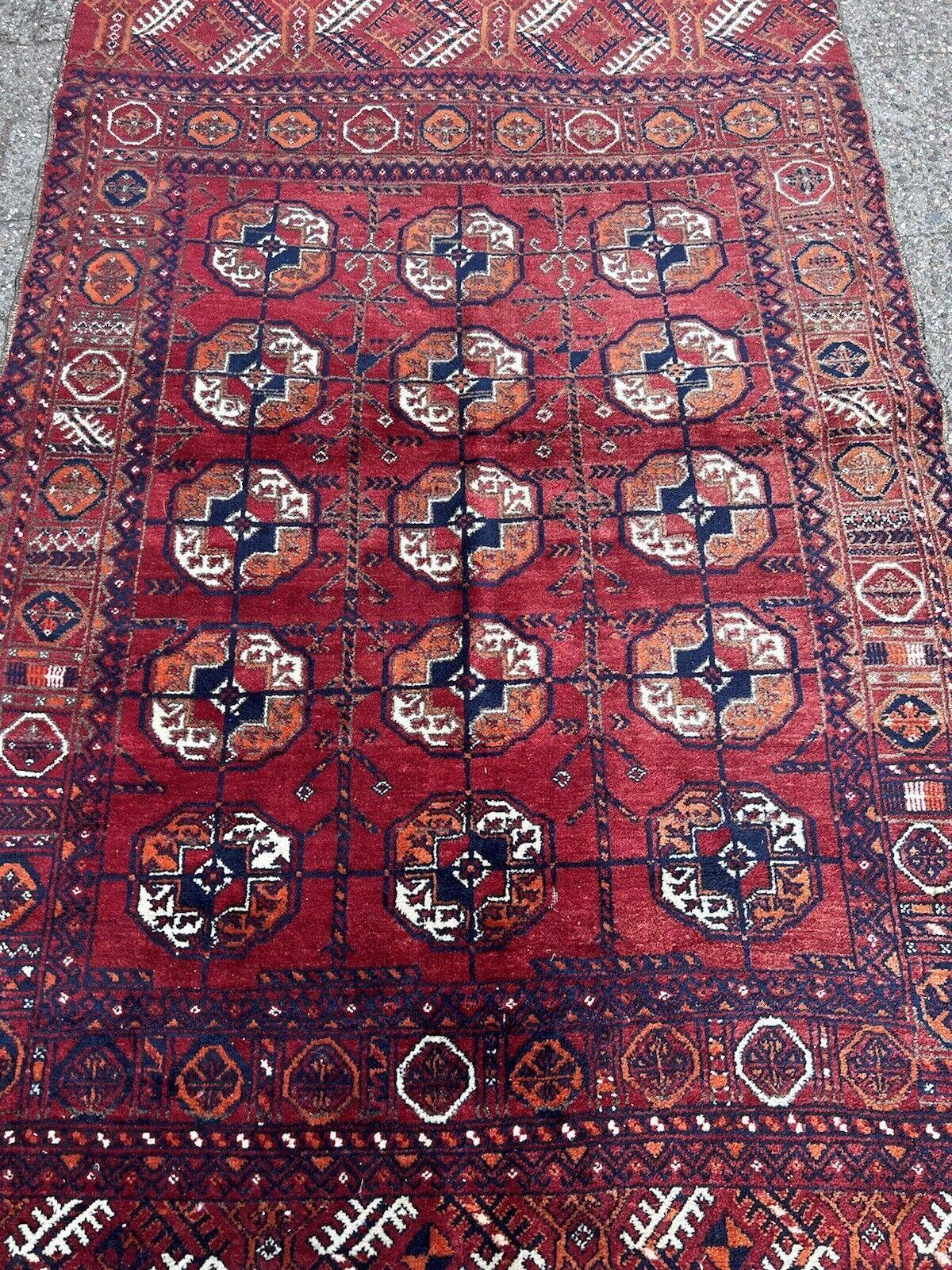 Handgefertigter afghanischer Ersari-Teppich 3,2' x 4,6', 1970er Jahre - 1S33 im Angebot 6