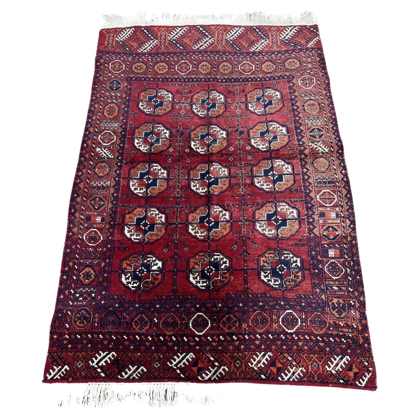 Handgefertigter afghanischer Ersari-Teppich 3,2' x 4,6', 1970er Jahre - 1S33 im Angebot