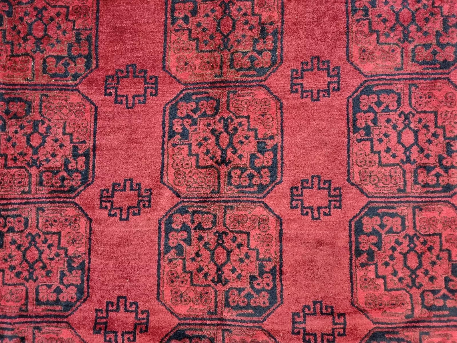 Handgefertigter afghanischer Ersari-Teppich 8' x 11', 1960er Jahre - 1D125 (Mitte des 20. Jahrhunderts) im Angebot