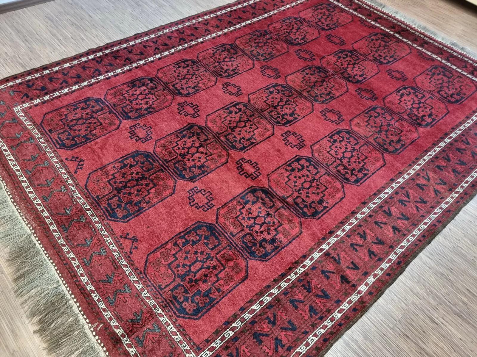 Handgefertigter afghanischer Ersari-Teppich 8' x 11', 1960er Jahre - 1D125 (Wolle) im Angebot