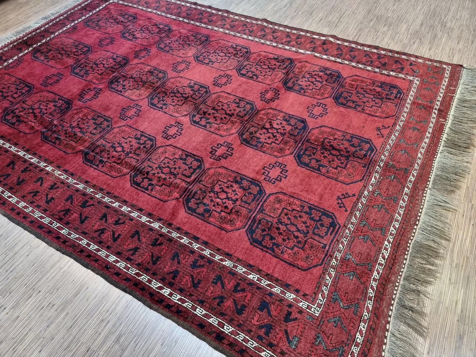 Handgefertigter afghanischer Ersari-Teppich 8' x 11', 1960er Jahre - 1D125 im Angebot 3