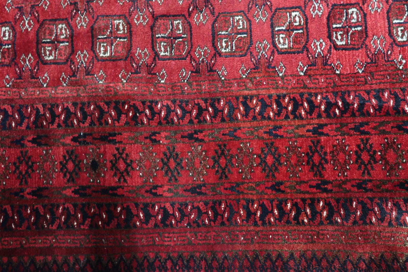 Handmade Vintage AFghan Ersari Runner Rug 3.5' x 9.2', 1960s, 1C1084 For Sale 6