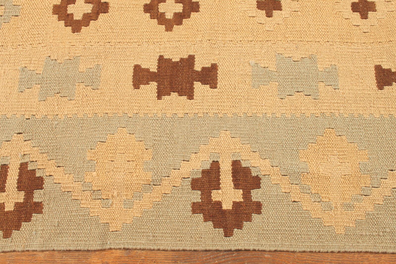 Handmade Vintage Afghan Flatweave Kilim 5.8' x 7.9', 1980s - 1T10 In Good Condition For Sale In Bordeaux, FR