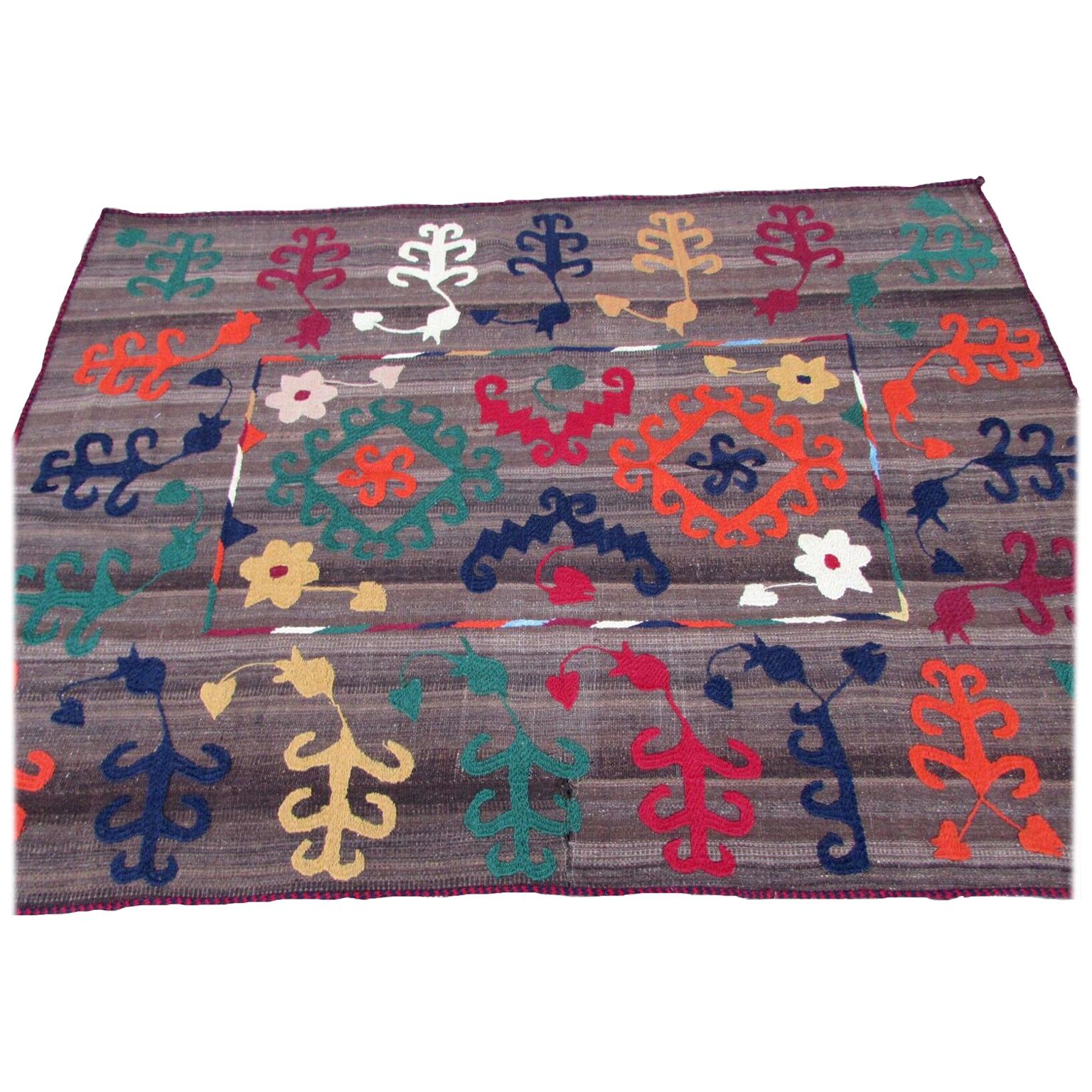 Handmade Vintage Afghan Ersari Mat, 1970s, 1C633 at 1stDibs