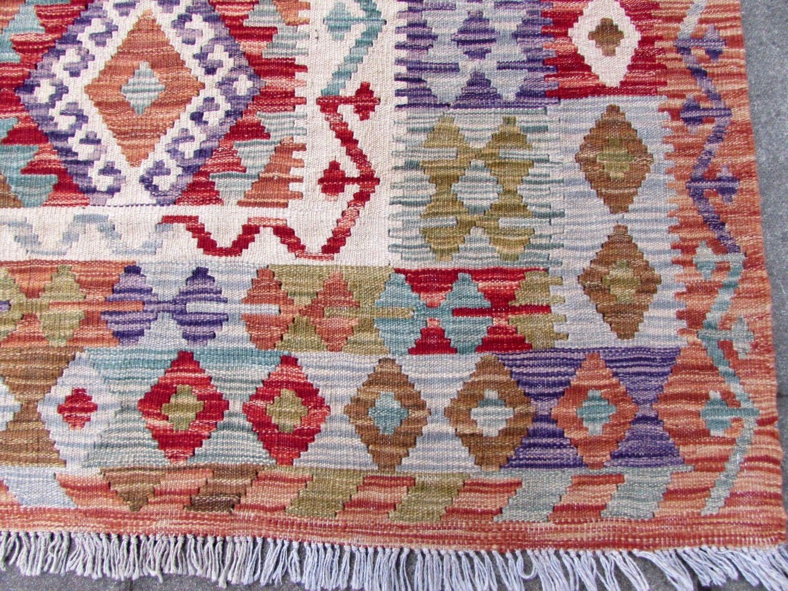 Handmade Vintage Afghan Kilim, 1970s, 1Q0259 In Good Condition In Bordeaux, FR